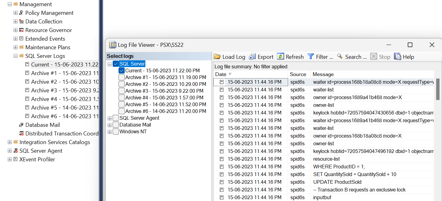 Detecting Deadlocks in SQL Server.