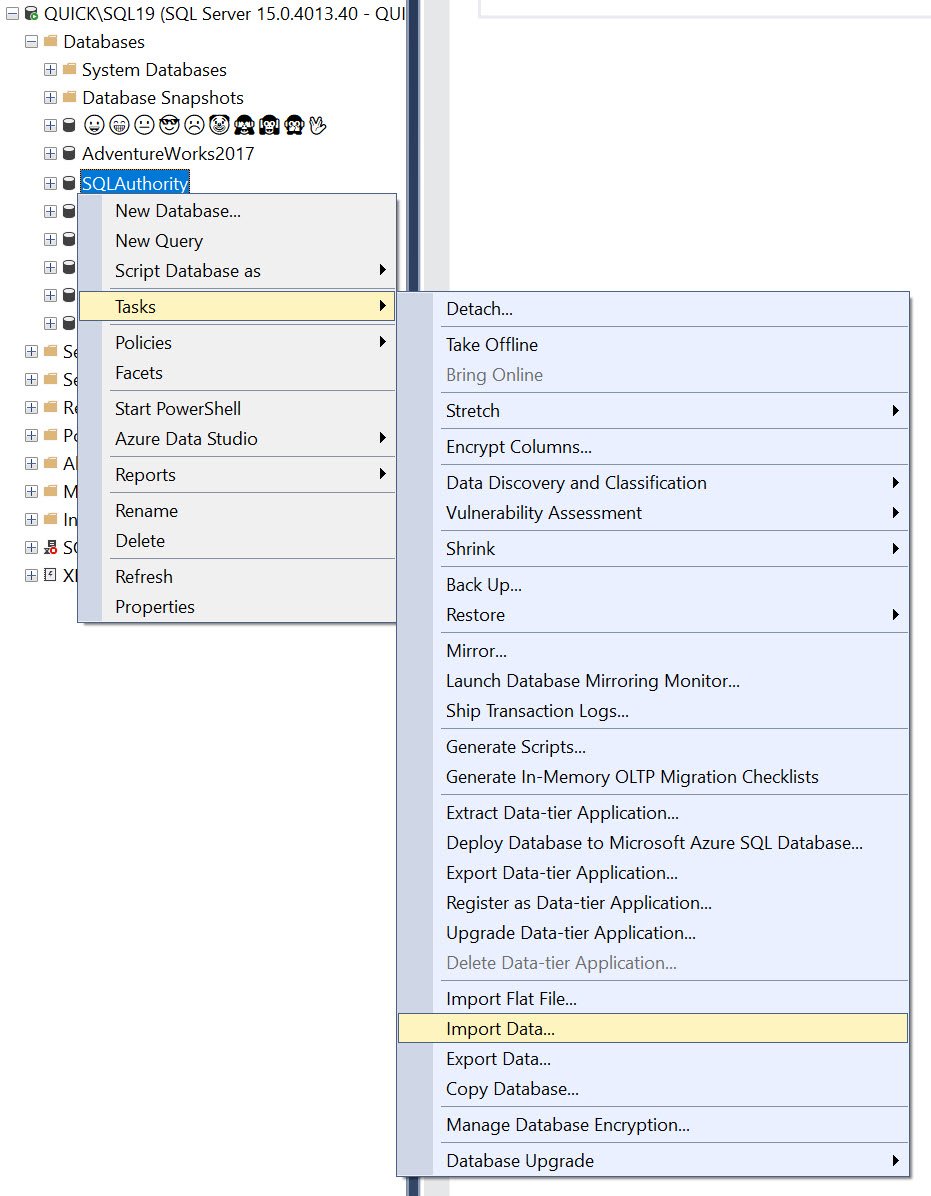 SQL Server 2016 - Import File Data.