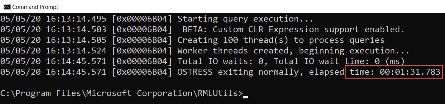 SQL Server Query Execution Log.
