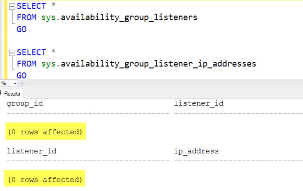Listener ip addresses.