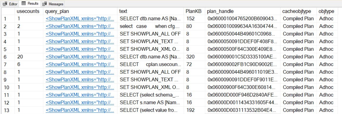 SQL Server query plans.