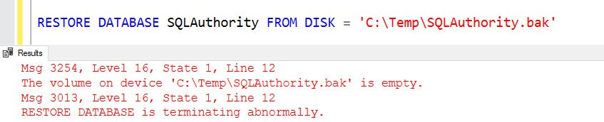 terminating abnormally