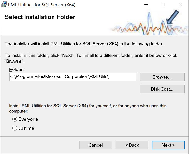 Select Installation Folder RML Utilities.