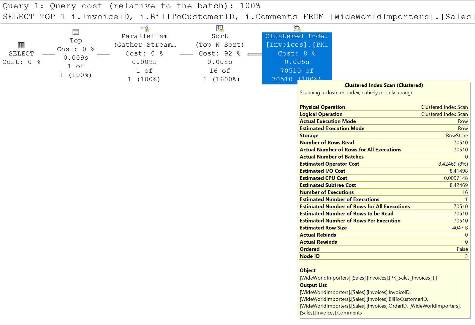 Database query window.