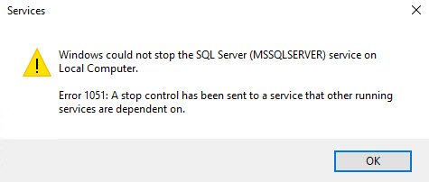 SQL Server Error 1051.