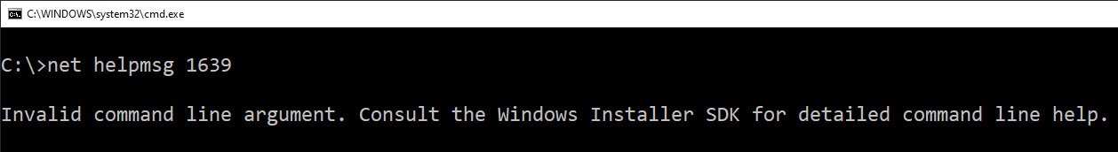 Invalid SQL SERVER 2019 Installation Failure Error Dialog.