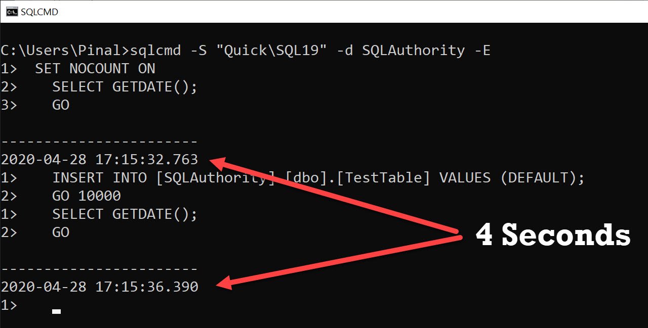 SQLCMD window.