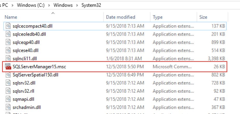 SQL Server 2016 Configuration Manager.