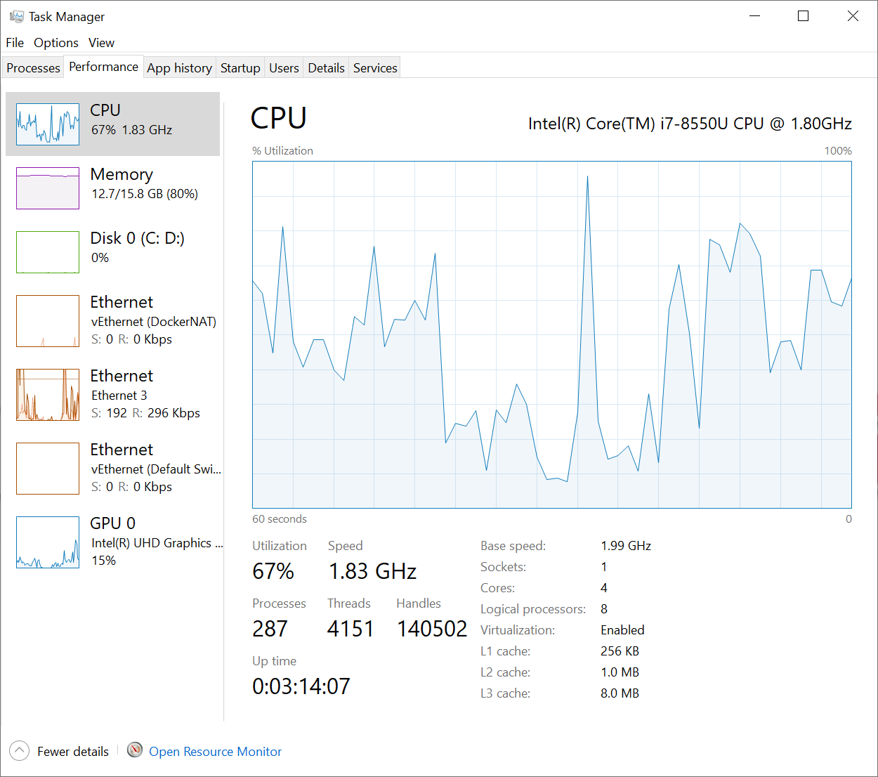 CPU performance and memory usage.
