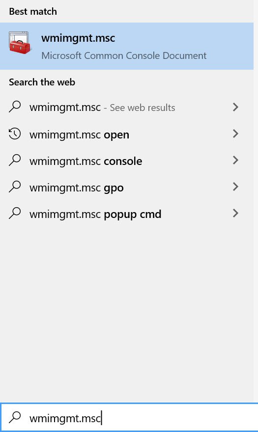 Search for 'wmimgmt/msc.