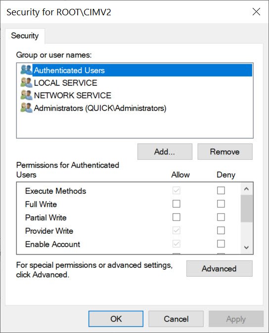 SQL Server Authentication Settings.