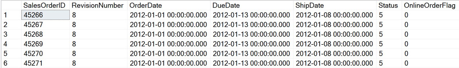 SQL Server table.