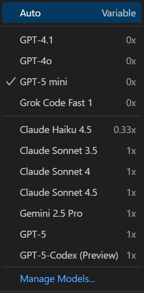 Auto variable in a tool window.
